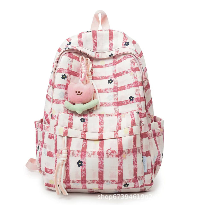Playful Grid Pattern Backpack Kalsten