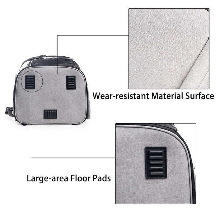 Portable Pet Backpack with Breathable Mesh Inserts Kalsten