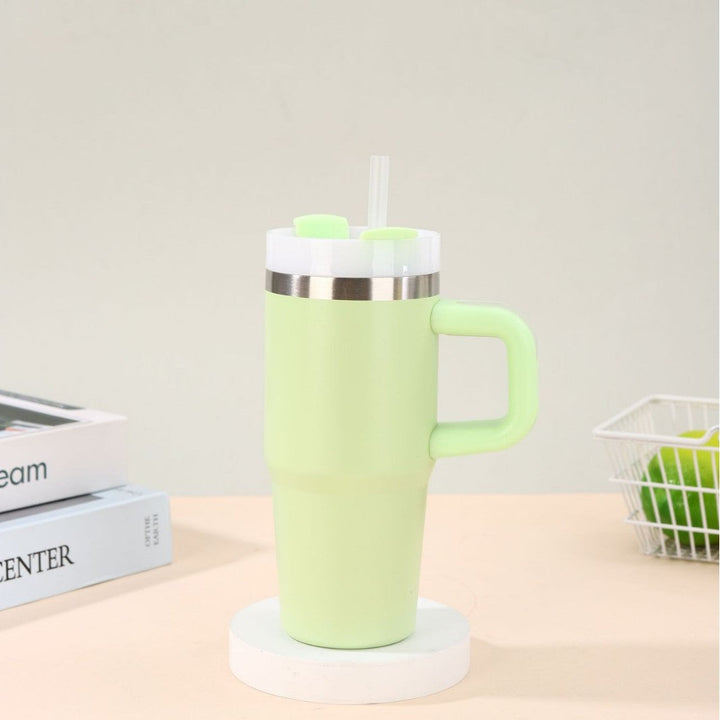 Unisex noble insulated cup with practical straw Kalsten