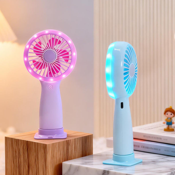 Women Portable Hand Fan with LED Light and USB Connection Kalsten