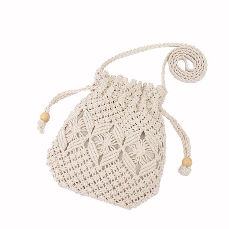 Hand-knotted flower basket bag Kalsten
