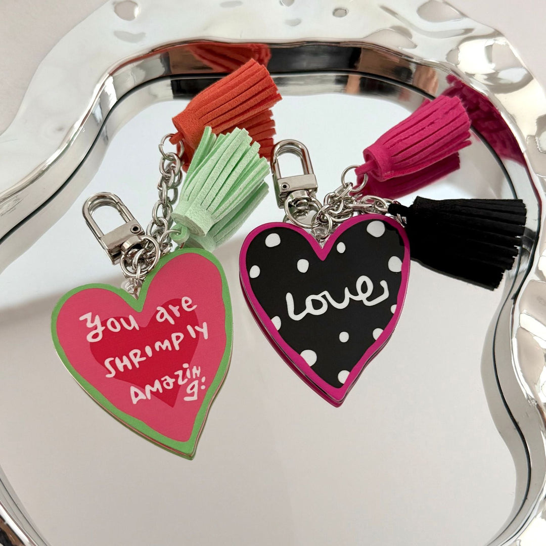 Quirky Heart Charm Keychain Kalsten