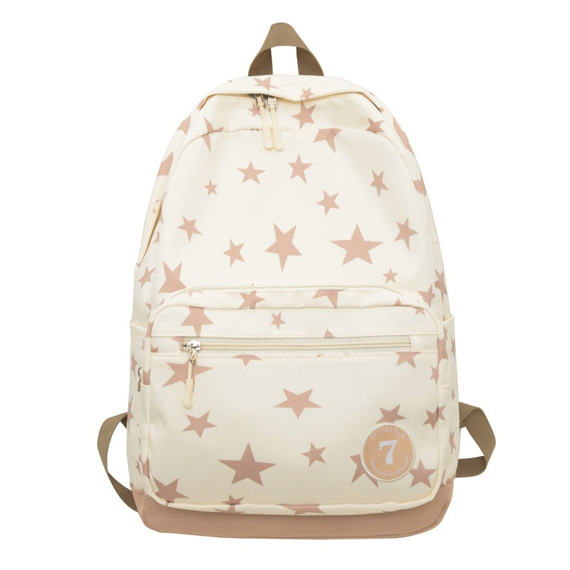 Star Print Casual School Backpack Kalsten