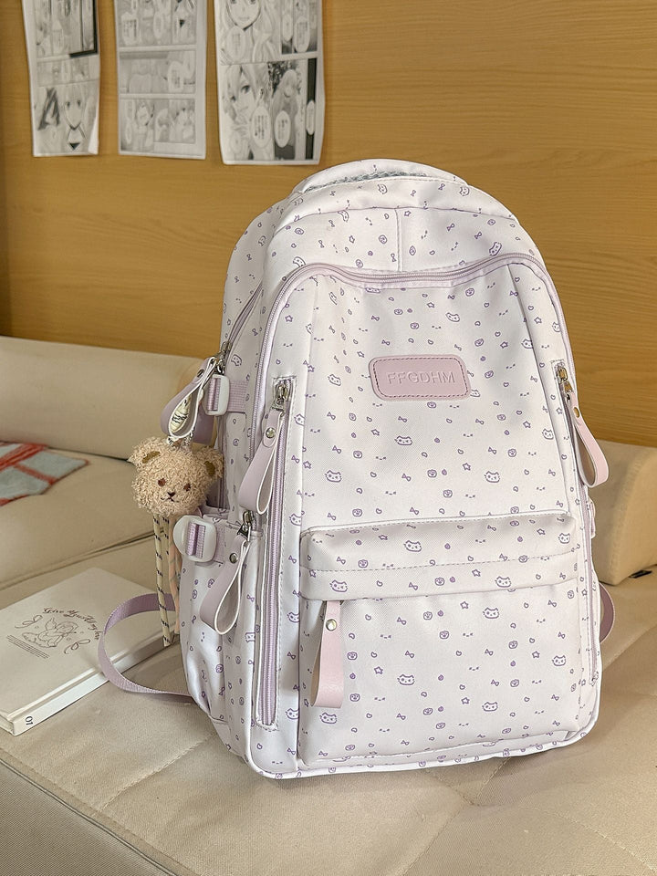 Cute Character-Embellished School Backpack