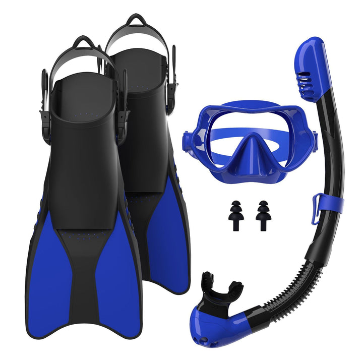 Snorkel set with high-quality fins and ergonomic diving mask Kalsten