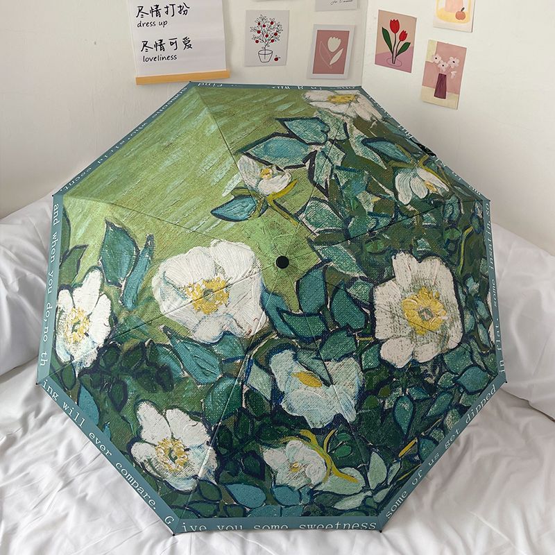 Women's Folding Umbrella with Floral Accents Kalsten