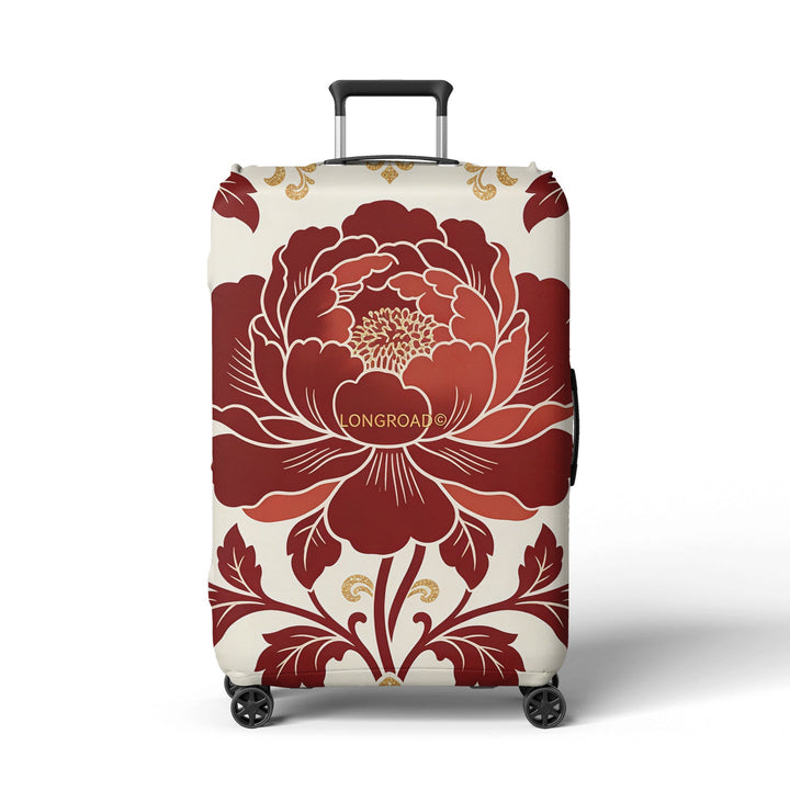 Women’s suitcase cover with floral lavender pattern Kalsten