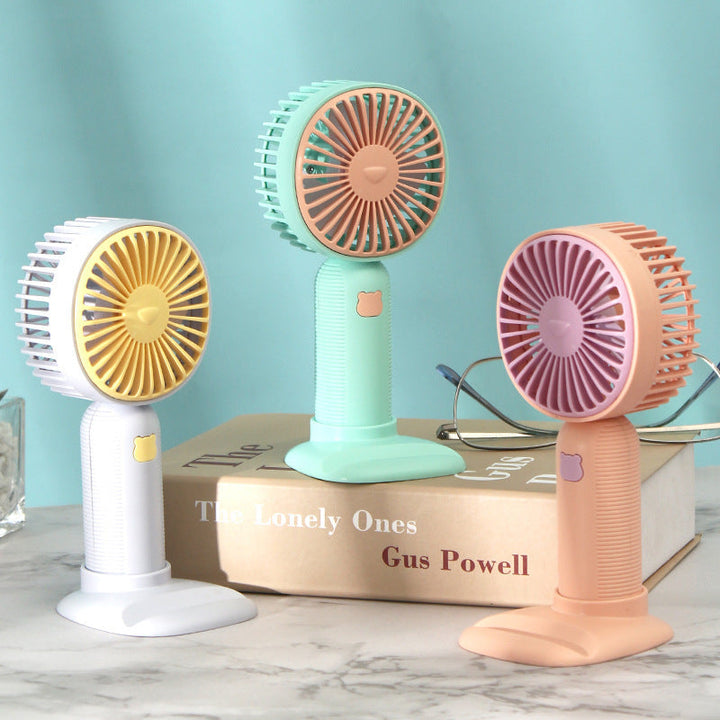Women's Portable Mini Fan with Creative Kalsten Stand