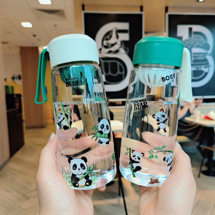 Ladies Playful Water Bottle with Cheerful Panda Design Kalsten