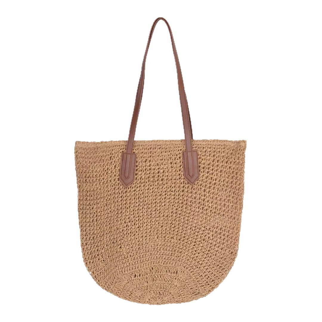 Braided tote bag with long leather handles Kalsten