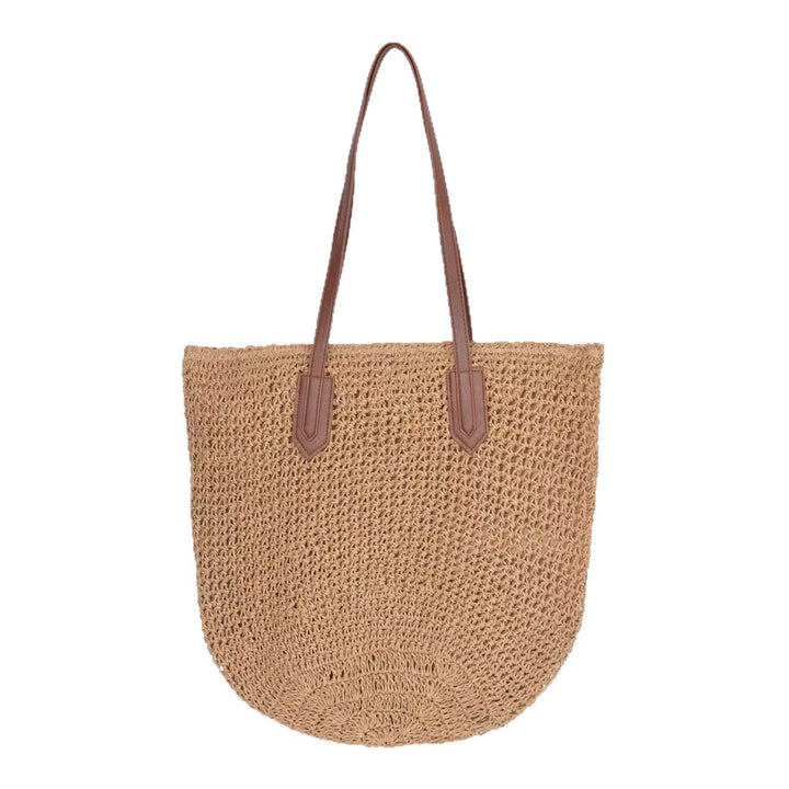 Braided tote bag with long leather handles Kalsten