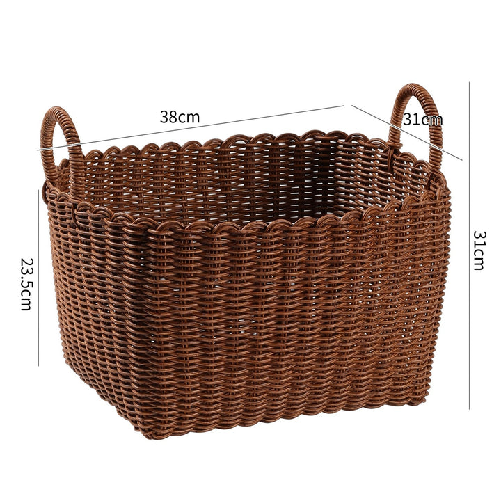 Handwoven Versatile Storage Basket with Ergonomic Handles Kalsten