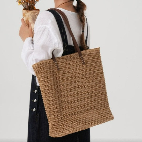 Spacious Handbag Made of High-Quality Woven Natural Material Kalsten