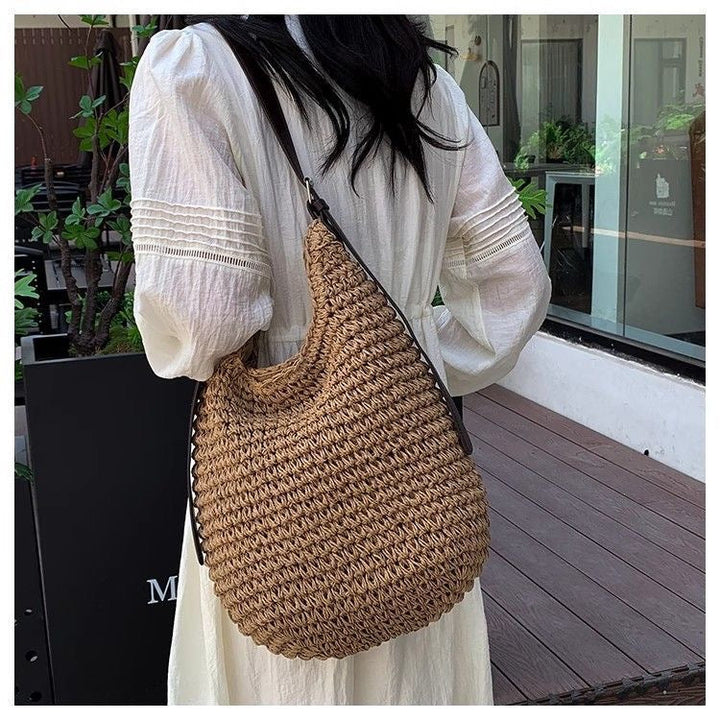 Braided shoulder bag with elegant leather strap Kalsten