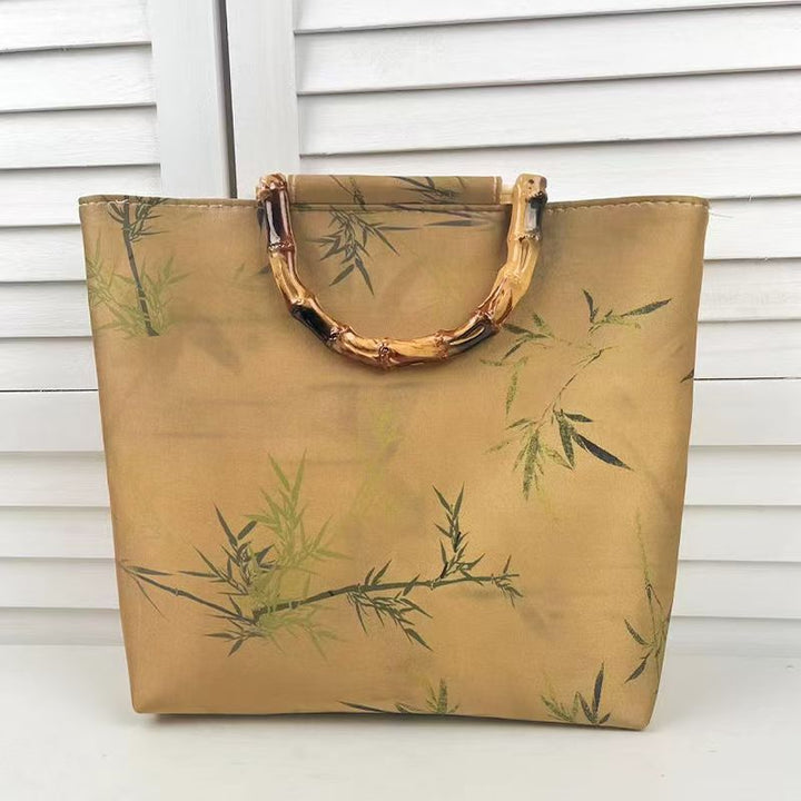 Elegant bag with bamboo handles Kalsten