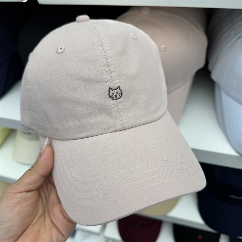 Women's Cat-Embroidered Cotton Baseball Cap Kalsten