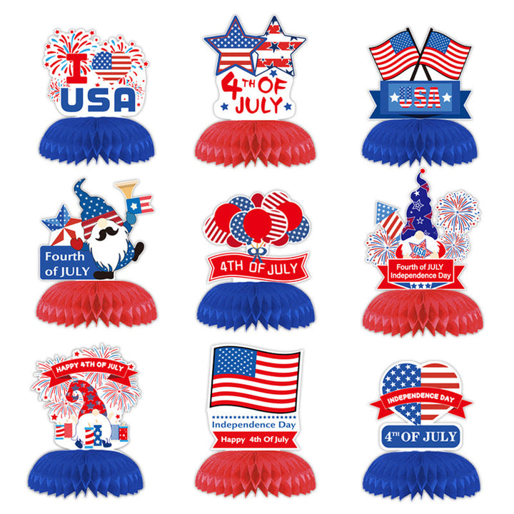 Unisex paper star-shaped tag with USA motif and jute cord Kalsten