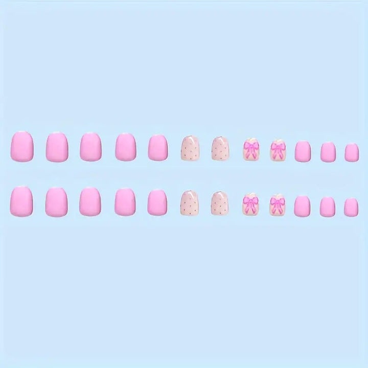 Decorative Bow-Accent Press-On Nails Kalsten