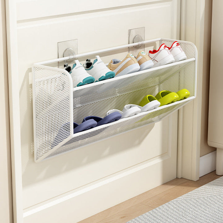 slim overdoor mesh shoe rack organizer with ventilated angled shelf Kalsten
