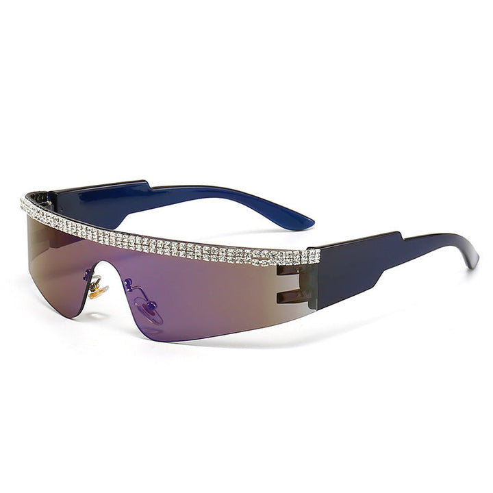 Women's Fashion Glamour Sunglasses with Rhinestone-Embellished Frame Kalsten