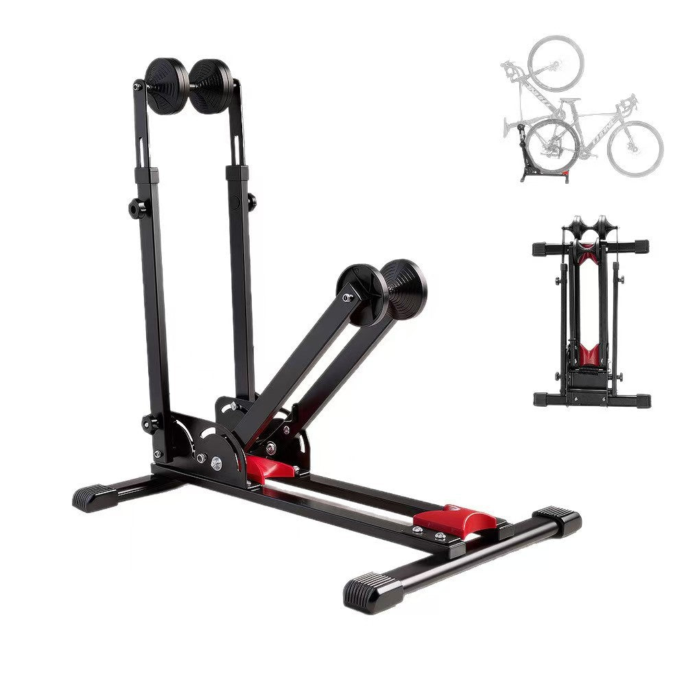 adjustable foldable wheel-on indoor bike trainer stand with adjustable roller resistance Kalsten