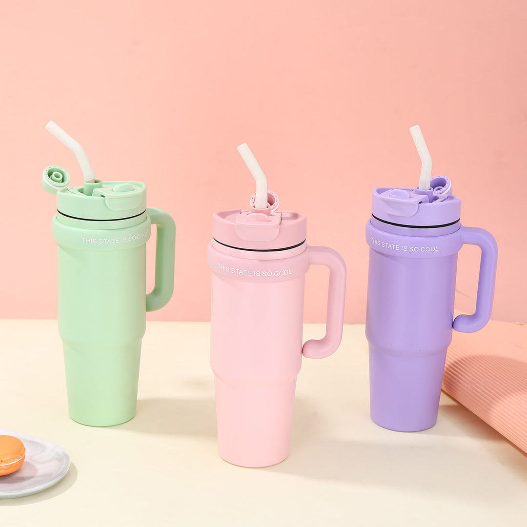 Unisex drinking cup with integrated straw Kalsten