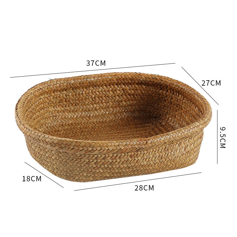 Unisex Oval Storage Basket made of Woven Natural Material Kalsten