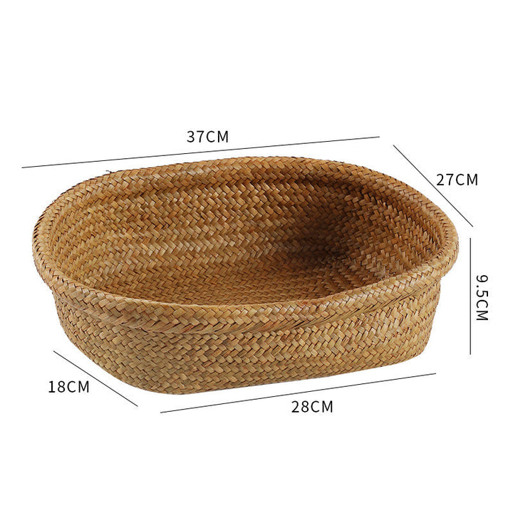 Unisex Oval Storage Basket made of Woven Natural Material Kalsten
