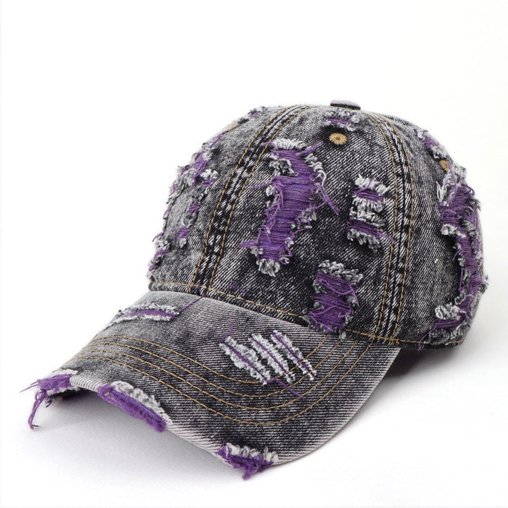 Women's Distressed Denim Baseball Cap Kalsten