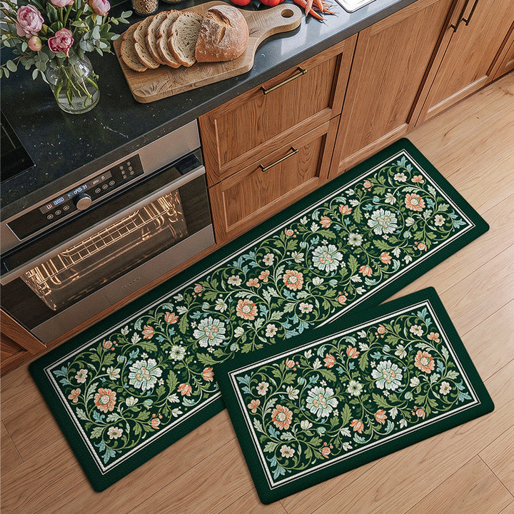 Floral Pattern Kitchen Comfort Mat Set Kalsten