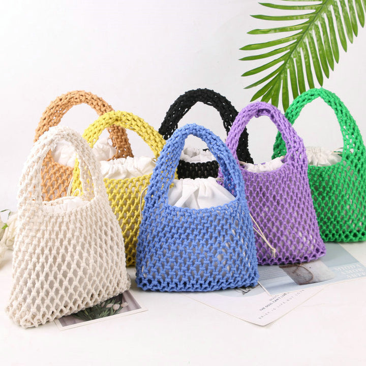 Hand-knotted tote bag made of natural cotton Kalsten
