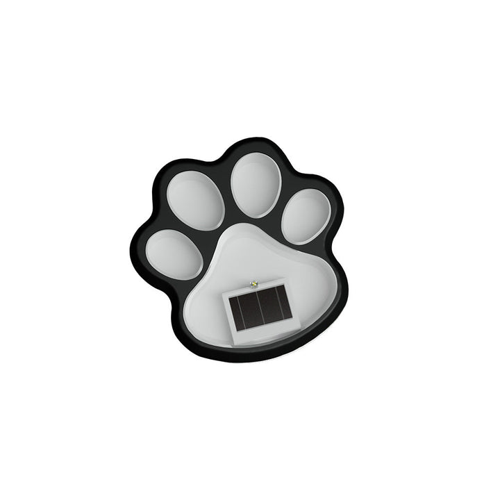Paw Print Solar Garden Pathway Stake Lights With Integrated Panel And Ground Spike Mount Kalsten