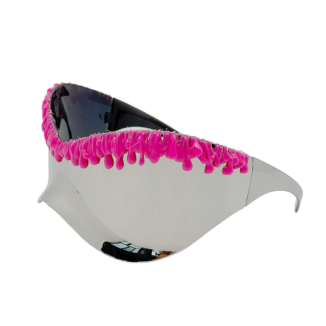 Women's futuristic sunglasses with unique wave frame Kalsten