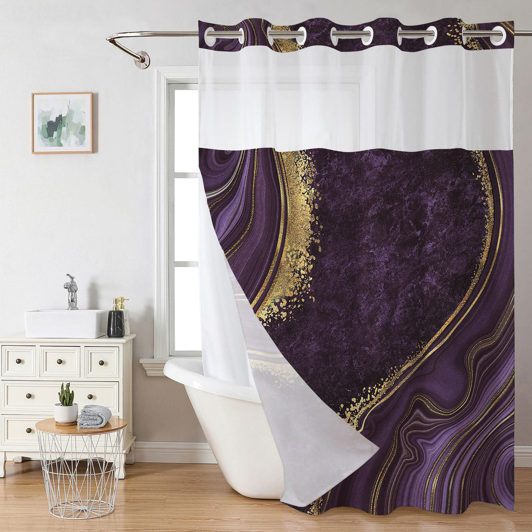 Elegant Marble Design Shower Curtain Kalsten