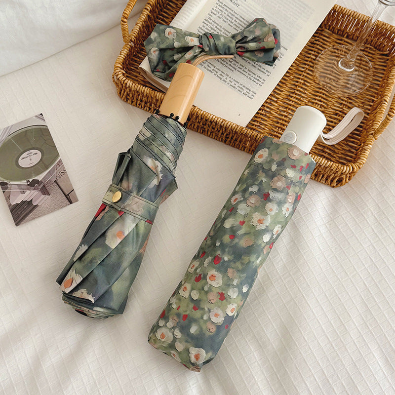 Ladies Folding Umbrella with Floral Design Kalsten