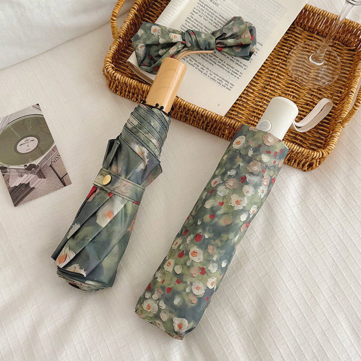 Ladies Folding Umbrella with Floral Design Kalsten