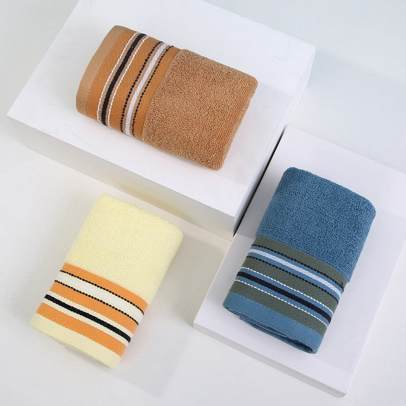 Premium Terry Bath Towel With Elegant Striped Border Kalsten