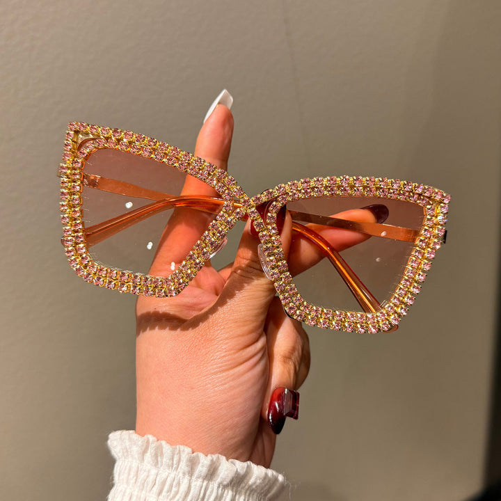 Women's extravagant sunglasses with sparkling crystal frame Kalsten