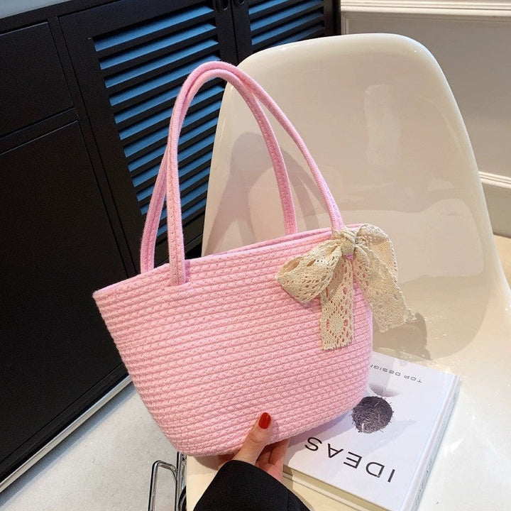Women's handbag with decorative crochet tape Kalsten