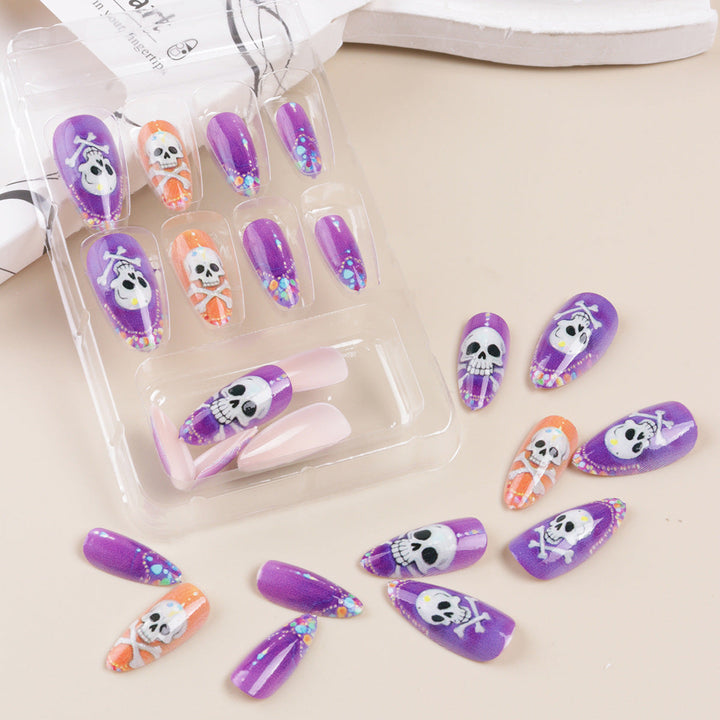 Halloween-Themed Skull Nail Art Set Kalsten