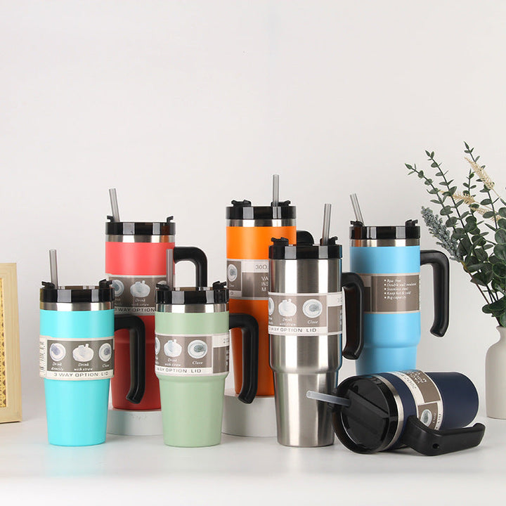 Unisex thermos mug with 3-in-1 drinking options Kalsten