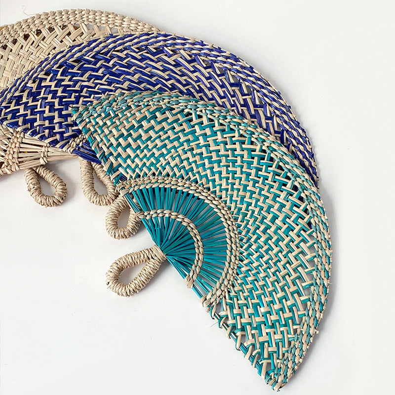 Ladies hand-woven fan made of natural material Kalsten