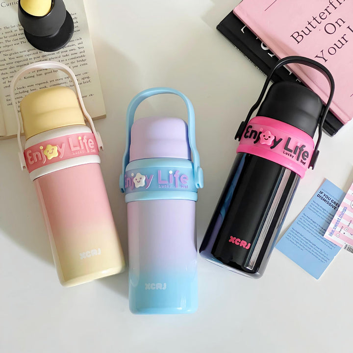 Women's plastic insulated bottle with ergonomic handle Kalsten