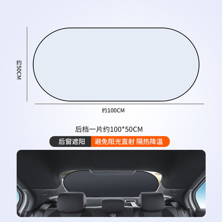 Unisex custom-made foldable rear window sunshade oval thermal insulating Kalsten