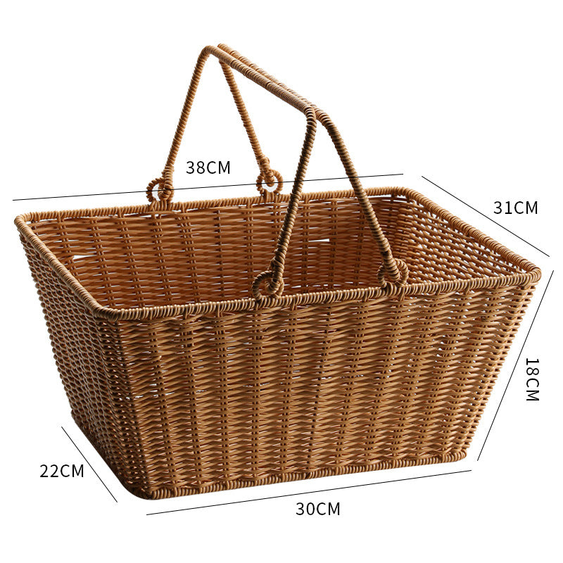 Unisex Rectangular Shopping and Storage Basket Kalsten