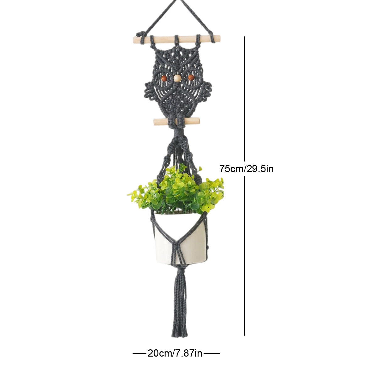 Decorative Macrame Owl Planter Acalora