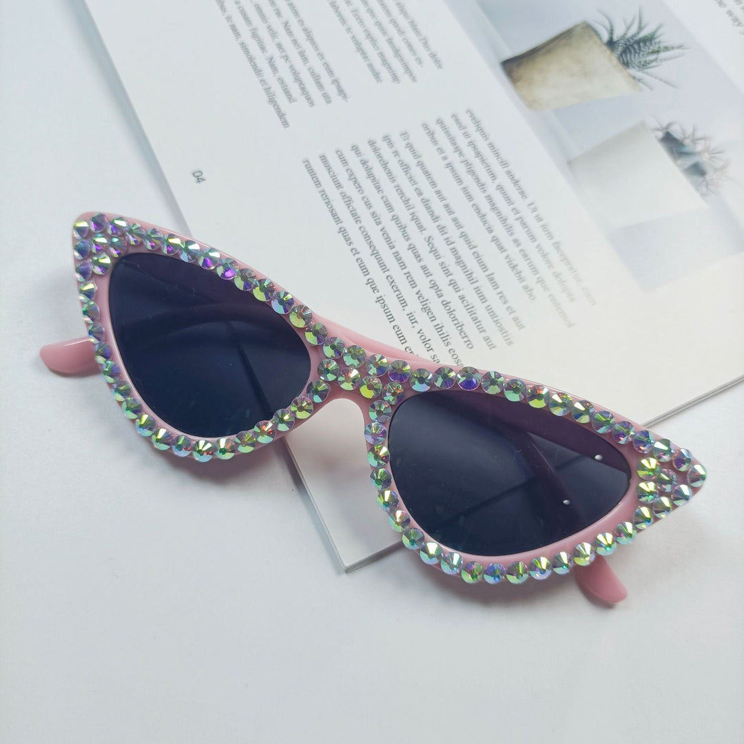 Women's Cat-Eye Sunglasses with Sparkling Crystal Trimming Kalsten