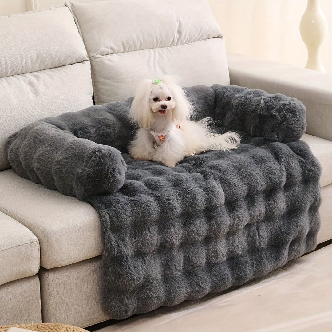 Luxurious Fuzzy Pet Couch Throw Blanket Dog Bed