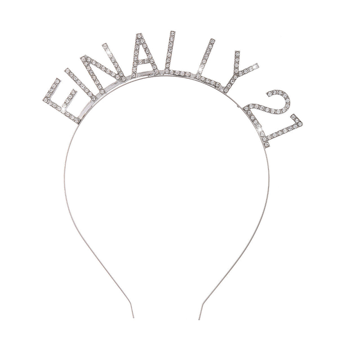 Women's Glittering Hairband with Inscription Kalsten