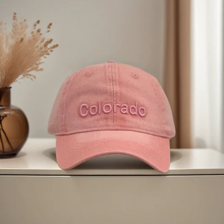 Women's Distressed Cotton Baseball Cap with Embroidered Detail Kalsten